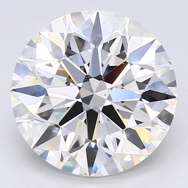 3 carat J color diamond with medium fluorescence